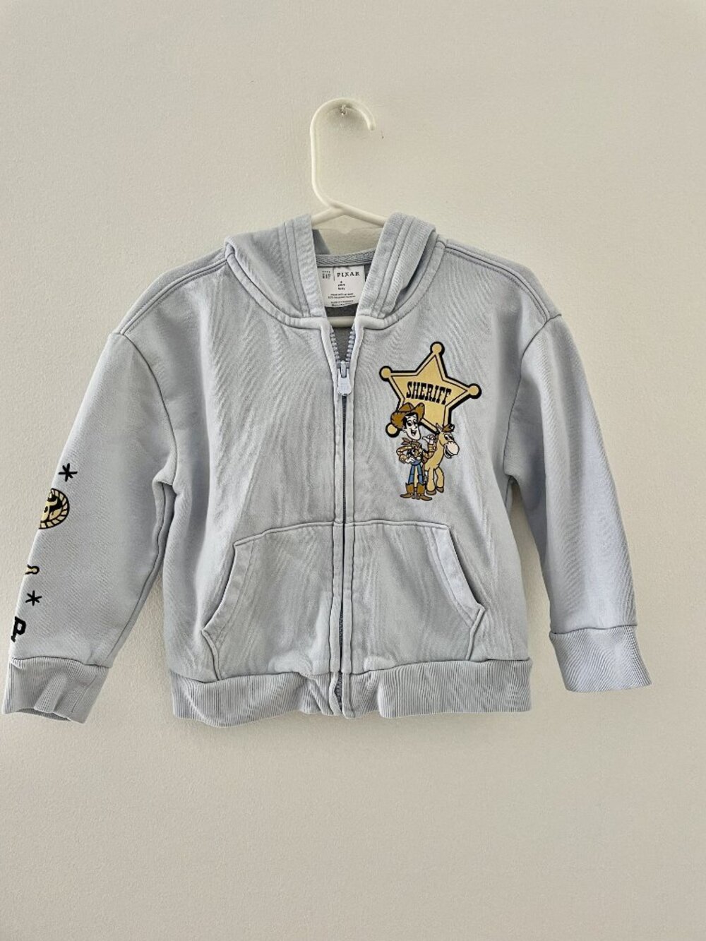 Disney/Pixar Baby Gap Toy Story serene blue zip up jacket 3 Yr